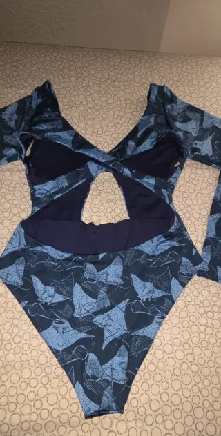 Bañador Manta Raya Azul Manga Larga