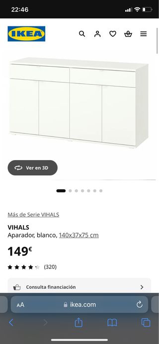 Mobile buffet Vihals IKEA bianco