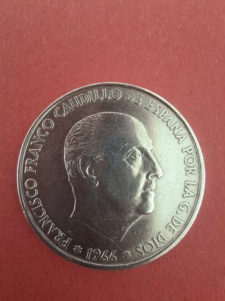 Moneda 100 Pesetas 1966 Plata