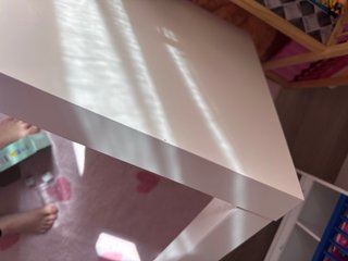 Mesa auxiliar cuadrada Ikea blanca