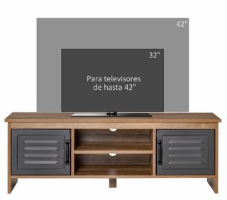 Mueble TV madera y metal