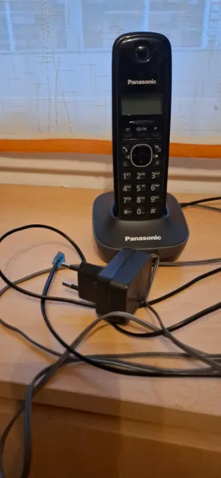 Teléfono fijo Panasonic negro