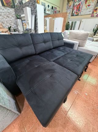 Sofá Cama Negro y Gris Nuevo