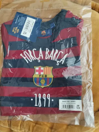 20 €/ unidad. Camiseta bebe manga corta Barca.