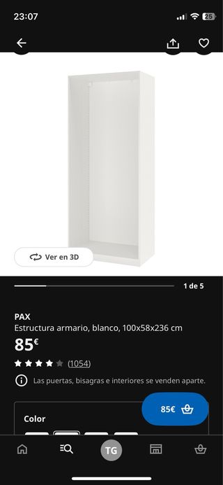 Estructura armario PAX 100x236x58