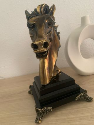 Decoración Cabeza de Caballo Bronce