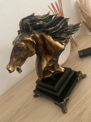Decoración Cabeza de Caballo Bronce