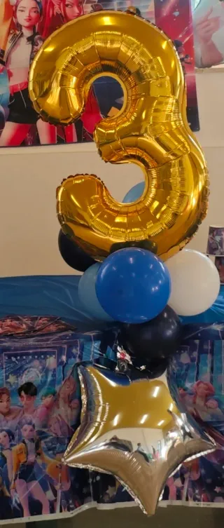 Palloncino numero 3 oro