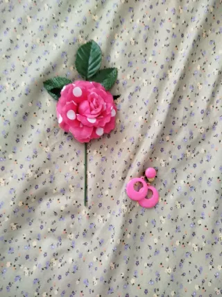 Vestido Sevillana Niña Negro y Rosa