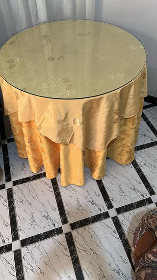 Mesa camilla redonda madera maciza 90cm