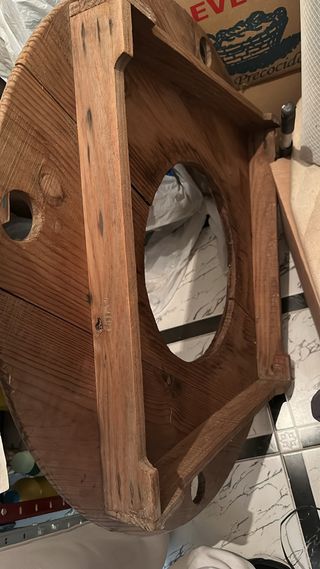 Mesa camilla redonda madera maciza 90cm