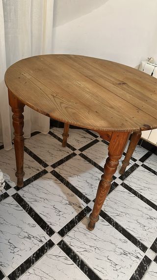 Mesa camilla redonda madera maciza 90cm