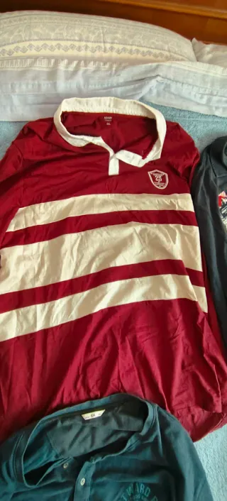 4 Polos Manga Larga Talla 5XL.