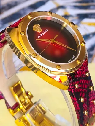 Reloj Versace Shadow 38mm Unisex Oro/Rojo