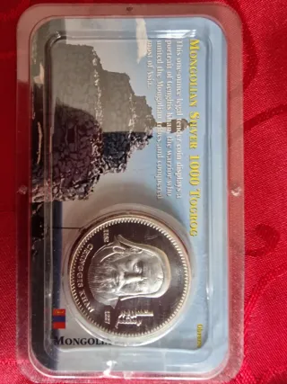 Mongolia 1000 Togrog Genghis Khan 2002