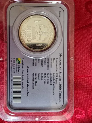 Mongolia 1000 Togrog Genghis Khan 2002