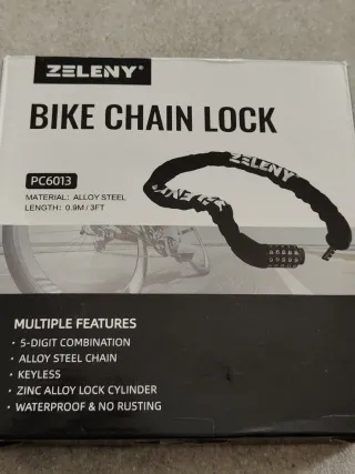 Catena antifurto bici moto 5 cifre Nuova