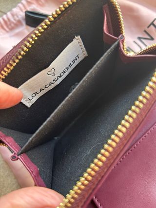 Monedero Piel Lola Casademunt Marrón y Morado