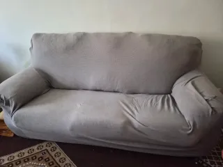 Sofá verde desmontable y lavable