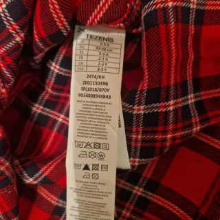 Pigiama Tartan Rosso Tezenis Bimbo