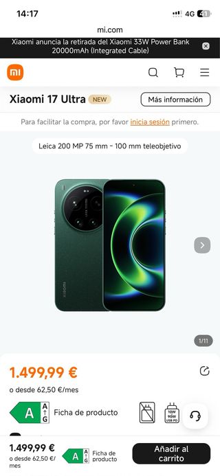 Xiaomi 17 Ultra Verde