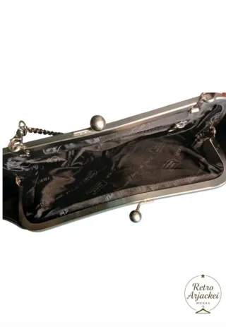 Bolso Iber Vintage Satén y Glitter Negro
