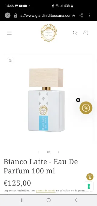 Perfume Bianco Latte Giardini di Toscana