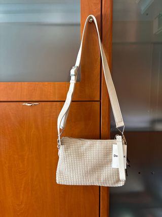 Bolso Desigual Beige/Blanco con etiquetas
