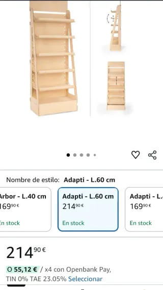 Estantería madera panadería pastelería