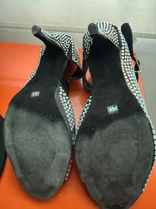 Zapatos de baile salón negros con pedrería