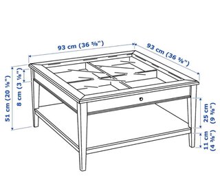 Mesa de centro LIATORP Ikea cristal y madera