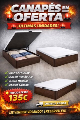 CANAPÉS EN OFERTA – ÚLTIMAS UNIDADES