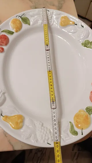 Centrotavola ceramica smaltata frutta