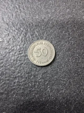 Moneda 50 Pfennig República Federal de Alemania.