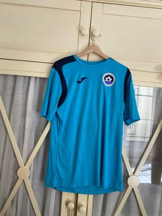 Camiseta deportiva Joma azul y turquesa
