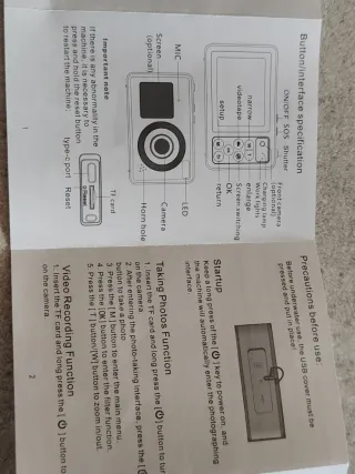 Fotocamera subacquea con SD 32GB doppio schermo