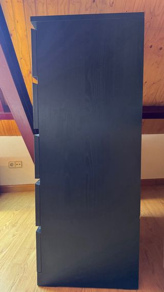 Cómoda Malm 6 Cajones Negra