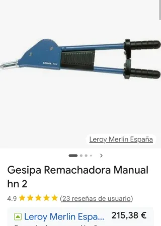 Remachadora manual azul