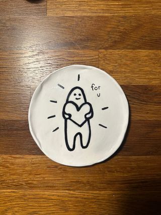 Svuotatasche fatto a mano in argilla