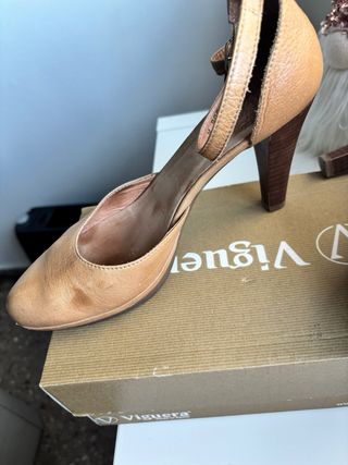 Zapatos de tacón Wonders piel marrón