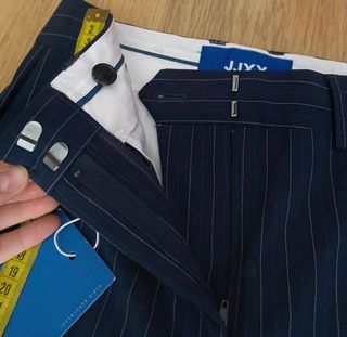 Pantalones traje rayas JJXX mujer azul