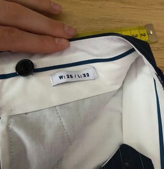 Pantalones traje rayas JJXX mujer azul