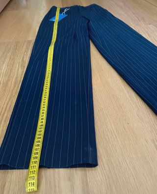 Pantalones traje rayas JJXX mujer azul