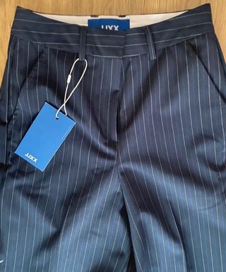 Pantalones traje rayas JJXX mujer azul