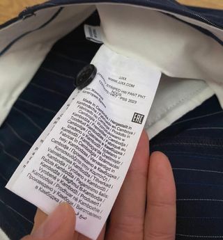 Pantalones traje rayas JJXX mujer azul