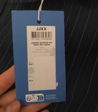 Pantalones traje rayas JJXX mujer azul