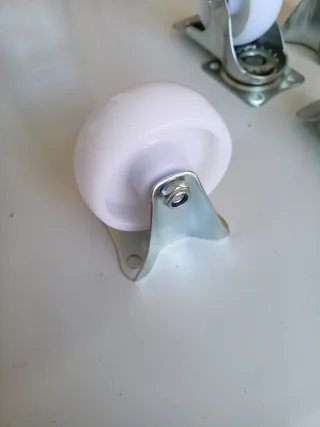 4 Ruedas de transporte blancas