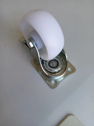 4 Ruedas de transporte blancas