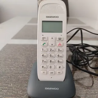 Teléfono Inalámbrico Daewoo Blanco y Gris