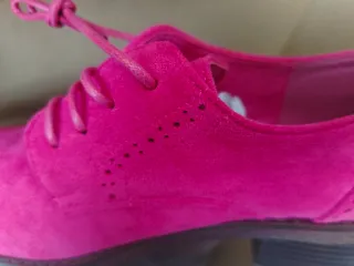 Zapatos ante fucsia suela antideslizante